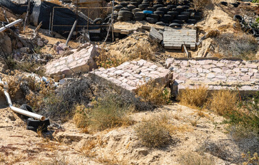 Obraz premium Coastal line erosion destruction