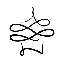 Cake in an interesting style. A simple vector illustration suitable for use as an icon or logo. Chocolate color. Blank for the logo 