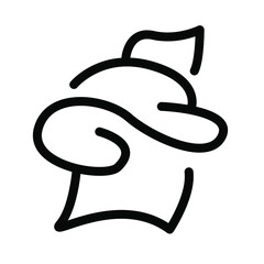 Cake in an interesting style. A simple vector illustration suitable for use as an icon or logo. Chocolate color. Blank for the logo 