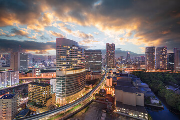 Fototapeta na wymiar Tokyo, Japan Cityscape in Shiodome