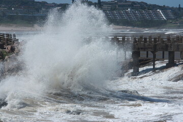 Big wave crushing on Rocks