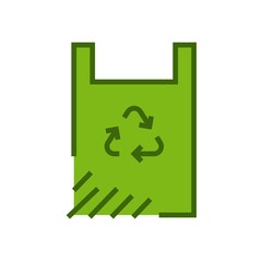 Recyclable package icon. Eco friendly vector illustration.