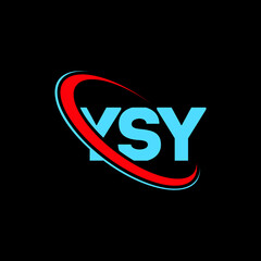 YSY logo. YSY letter. YSY letter logo design. Initials YSY logo linked with circle and uppercase monogram logo. YSY typography for technology, business and real estate brand. - obrazy, fototapety, plakaty