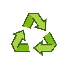 Recycle icon. Arrows vector illustration.