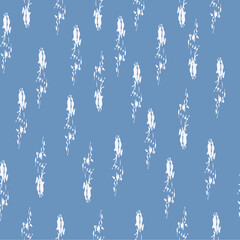 Blue and white brushstrokes seamless texture. 