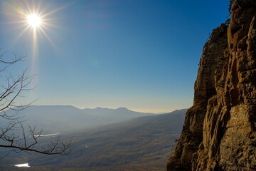 sunset over the mountains