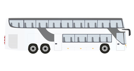 White tourist bus. vector illustration