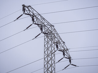 High voltage steel pole