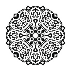 Hand drawn mandala. decoration in ethnic oriental  doodle ornament.