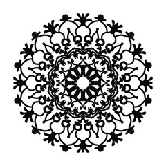 Hand drawn mandala. decoration in ethnic oriental  doodle ornament.