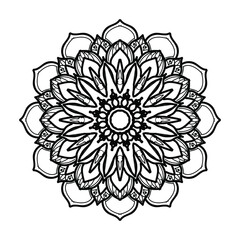 Hand drawn mandala. decoration in ethnic oriental  doodle ornament.