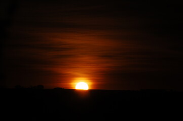sunset in the mountains