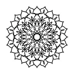 Hand drawn mandala. decoration in ethnic oriental  doodle ornament.
