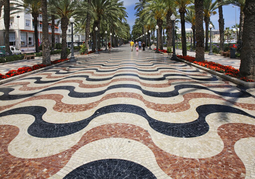 Esplanade of Spain - Explanada de Espana in Alicante. Spain