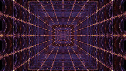 Closeup shot of mandala on the purple background