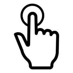 Finger Tap Flat Icon Isolated On White Background