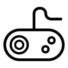 Gamepad Flat Icon Isolated On White Background