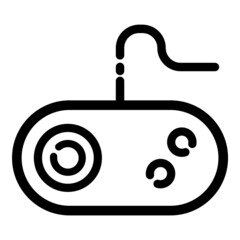 Gamepad Flat Icon Isolated On White Background