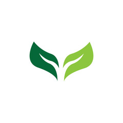 leaf logo vector template ilustration and icon design