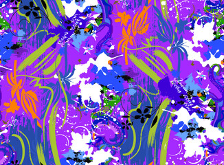 Textile print  pattern. abstract flower pattern. fabric and digital print pattern. geometric print pattern for textile design and fabrics.