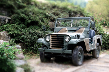 Obraz na płótnie Canvas Old used car from Korean army. 