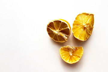 lemon and lime on white background