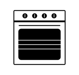 Obraz premium Kitchen oven and stove icon