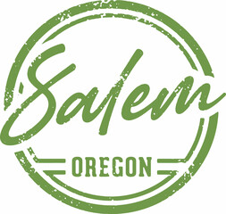 Salem Oregon USA City Stamp	