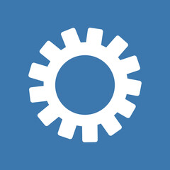 Customization mark as an icon on a blue background