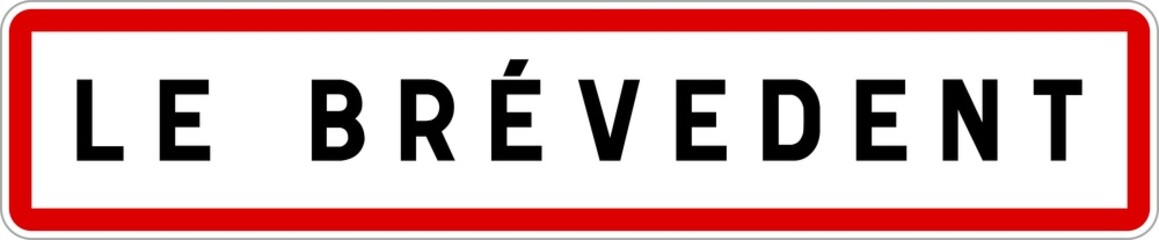 Panneau entrée ville agglomération Le Brévedent / Town entrance sign Le Brévedent