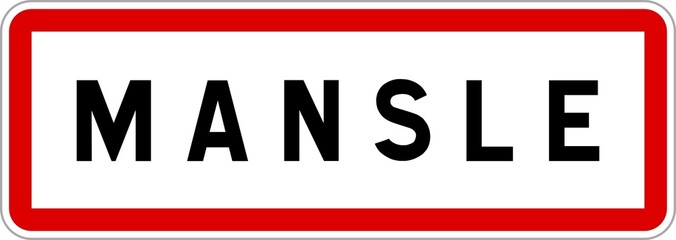 Panneau entrée ville agglomération Mansle / Town entrance sign Mansle