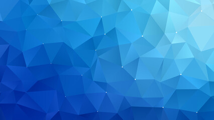 Obraz premium Blue and light blue polygon vector pattern background. Abstract full frame 3D triangular low poly style blue color gradient background in 4k resolution. Vibrant colors.