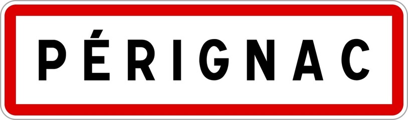 Panneau entrée ville agglomération Pérignac / Town entrance sign Pérignac