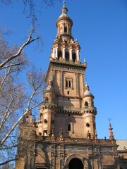 Magnificent views of the city of Seville and its monuments, Spain