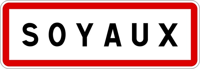 Panneau entrée ville agglomération Soyaux / Town entrance sign Soyaux