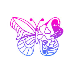 Abstract butterfly animal design vector