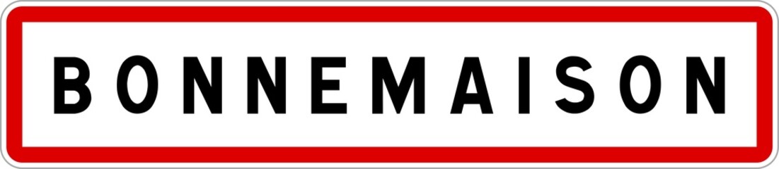 Panneau entrée ville agglomération Bonnemaison / Town entrance sign Bonnemaison