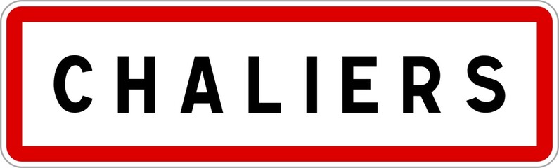 Panneau entrée ville agglomération Chaliers / Town entrance sign Chaliers
