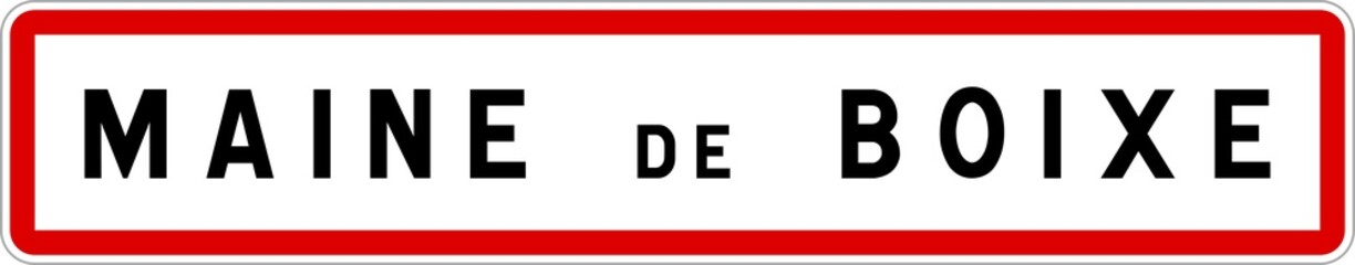 Panneau entrée ville agglomération Maine-de-Boixe / Town entrance sign Maine-de-Boixe