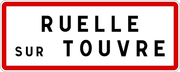 Panneau entrée ville agglomération Ruelle-sur-Touvre / Town entrance sign Ruelle-sur-Touvre