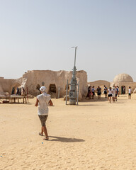 NAFTAH, TUNISIA - JULY 23, 2018: Star Wars location in Tunisia movie set 1977, Tozeur Sahara, Africa