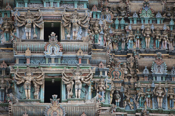 detail of the facade of temple