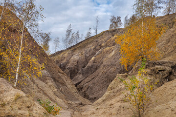 Romantsev mountains near Konduki village. Tula oblast. Russia