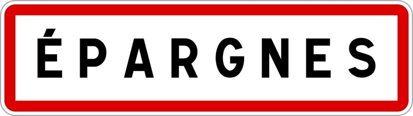 Panneau entrée ville agglomération Épargnes / Town entrance sign Épargnes