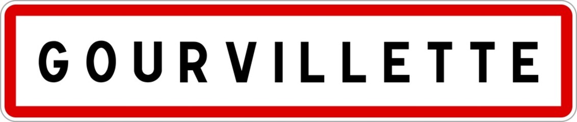 Panneau entrée ville agglomération Gourvillette / Town entrance sign Gourvillette