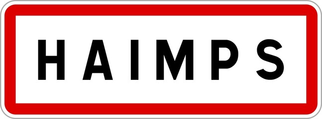 Panneau entrée ville agglomération Haimps / Town entrance sign Haimps