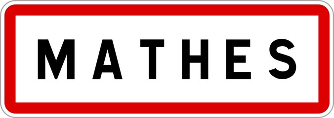 Panneau entrée ville agglomération Mathes / Town entrance sign Mathes