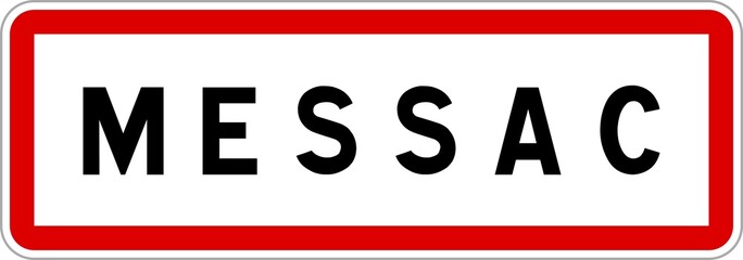 Panneau entrée ville agglomération Messac / Town entrance sign Messac