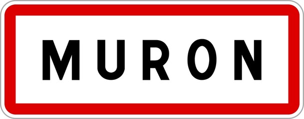 Panneau entrée ville agglomération Muron / Town entrance sign Muron