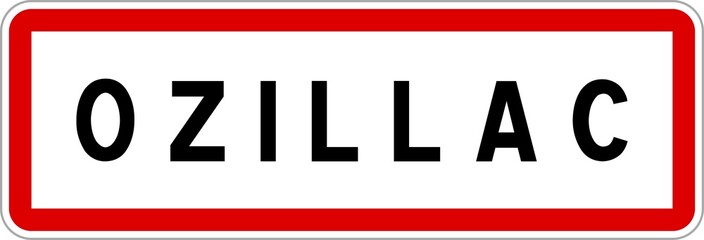 Panneau entrée ville agglomération Ozillac / Town entrance sign Ozillac